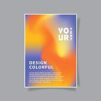 gradatie mesh abstracte kunst creatieve gecombineerde oranje en blauwe kleur stijl voorbladsjabloon, ontwerp vector