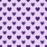 een heldere paarse achtergrond met een paars hart vormt het hart naadloze ontwerp. vector