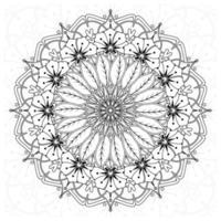 cirkelvormig patroon in de vorm van mandala voor henna, mehndi, tatoeage, decoratie. decoratief ornament in etnische oosterse stijl. kleurboek pagina. vector