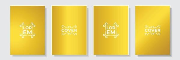 moderne gouden luxe dekking gradatie sjabloon ontwerp set collectie achtergrond vectorafbeelding vector