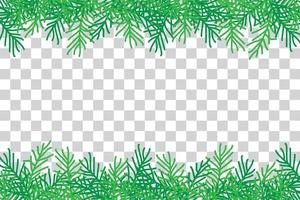 groene bladeren frame sjabloon ontwerp vector, kerst achtergrond, spar blad tak vector