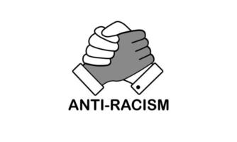 homie handdrukken anti racisme vector symbool