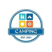 camping logo, avontuur logo vector