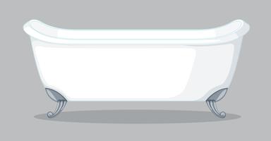 Een badkuip op grijze achtergrond vector