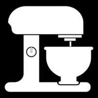 keukenmachine pictogram witte kleur vector