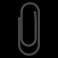 paperclip witte omtrek pictogram vector