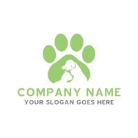 huisdieren zorglogo, veterinair logo vector