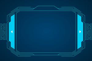 Blauwe schakelingstechnologie-interface hud vector