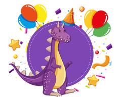 Dinosaurus op een feestje vector