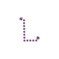 verse lavendel bloem logo vector plat ontwerp