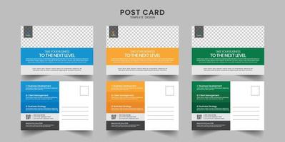 zakelijke of marketingbureau briefkaartsjabloon ontwerp en eddm briefkaart ontwerpsjabloon vector