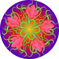 sier lotus.vector, abstract, oosterse stijl, bloem, lotus, yoga, medaillon, hand-tekening. voor textieldruk, logo, behang vector