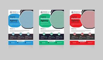 creatief marketingbureau zakelijk bedrijf flyer ontwerpsjablonen gratis vector