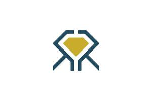 letter r diamant logo ontwerp vectorafbeelding vector