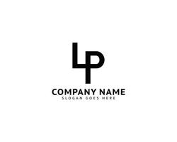 eerste letter lp logo sjabloonontwerp