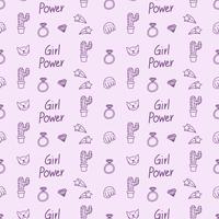 Girl power naadloze patroon vector