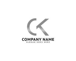 beginletter ck logo sjabloonontwerp vector