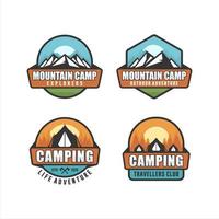 camping outdoor avontuur logo's collecties vector