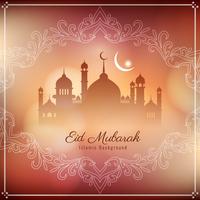 Abstracte religieuze Eid Mubarak islamitische achtergrond vector