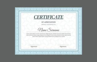 certificaatsjabloon van handgetekende sierrand vector