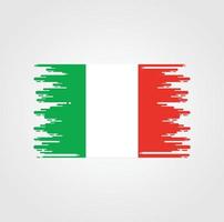 vlag van italië met ontwerp in waterverfborstelstijl vector