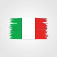 vlag van italië met penseelstijl vector