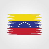 vlag van venezuela met ontwerp in aquarelborstelstijl vector