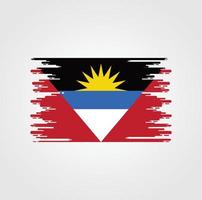 vlag van antigua en barbuda met ontwerp in aquarelstijl vector
