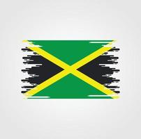 Jamaica vlag met aquarel penseelstijl ontwerp vector