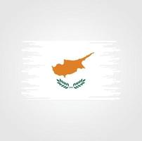 vlag van cyprus met ontwerp in aquarelborstelstijl vector