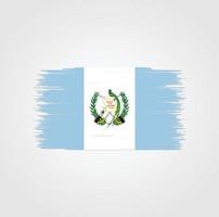 vlag van guatemala met penseelstijl vector