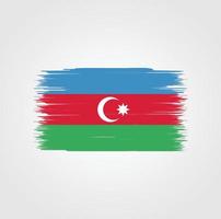 vlag van azerbeidzjan met penseelstijl vector