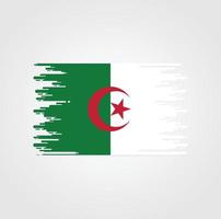 vlag van algerije met ontwerp in aquarelborstelstijl vector