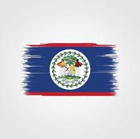 vlag van belize met penseelstijl vector