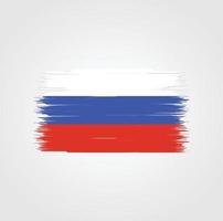 russische vlag met penseelstijl vector