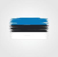 vlag van estland met penseelstijl vector