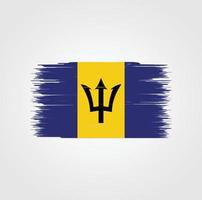 vlag van barbados met penseelstijl vector