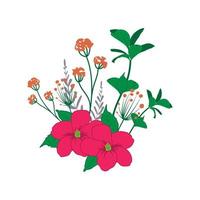 bloemdessin vector. roze bloemen. vector