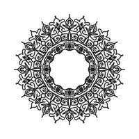 cirkelvormig patroon in de vorm van mandala voor henna, mehndi, tatoeage, decoratie. decoratief ornament in etnische oosterse stijl. kleurboek pagina. vector