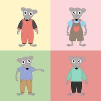 schattige muis dieren cartoon illustratie vector