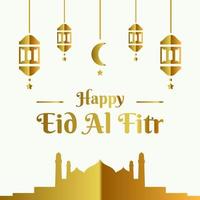 gelukkige eid al fitr achtergrond vector