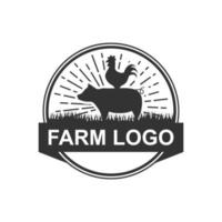 boerderij logo sjabloon. label voor landbouwproducten. vector illustratie