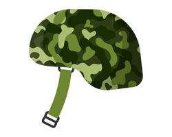 soldaat uniform, groene olijf kaki camouflage leger militaire helm of pet om het hoofd te beschermen. vector
