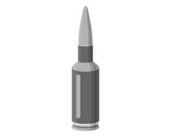 metalen kogel of munitie voor wapens, aanvalsgeweer, jachtgeweer en pistool. concept van terrorisme en oorlog. vector