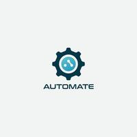 engineering automatiseren controle logo letter a vector