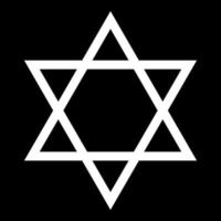 joodse ster van david witte kleur icoon. vector