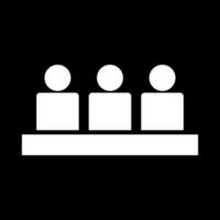 bestuursvergadering - business concept witte kleur pictogram. vector