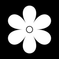 bloem witte kleur pictogram. vector