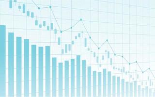 financiële beursgrafiek op de handel in beursinvesteringen, bullish punt, bearish punt. trend van grafiek voor bedrijfsidee en alle kunstwerken. vectorillustratie. vector