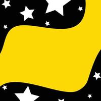 gele sterren banner vierkante sjabloon. vector